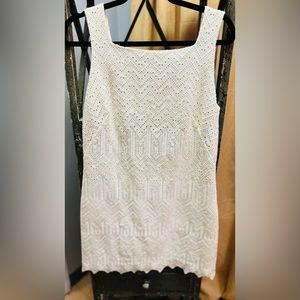 DESIGNER~HERA OFF WHITE SEQUIN DRESS ~ SIZE: LARGE